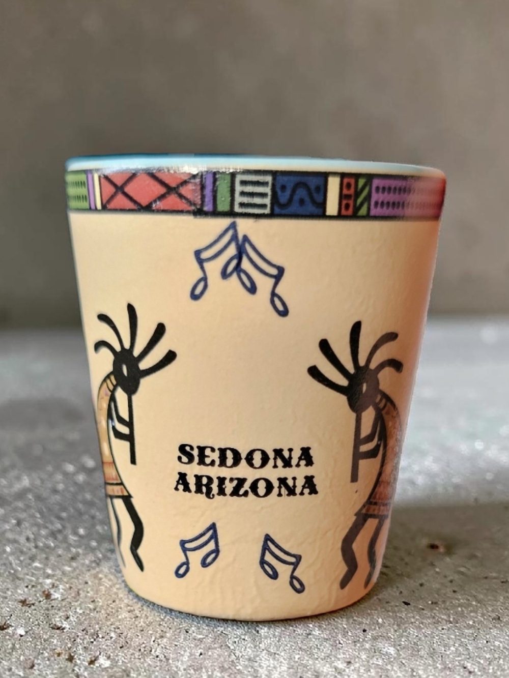 Sedona Arizona Kokopelli Shot Glass - Beige